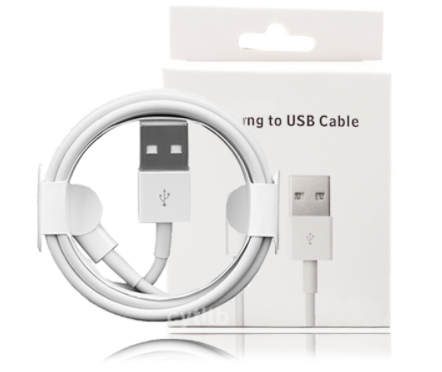 High-Quality iPhone Cable Lightning to USB + Adapter Box